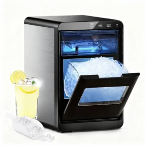 Countertop Nugget Ice Machine with Ice Scoop & Basket